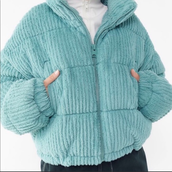 Fluffy Corduroy Puffer Jacket 